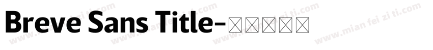 Breve Sans Title字体转换